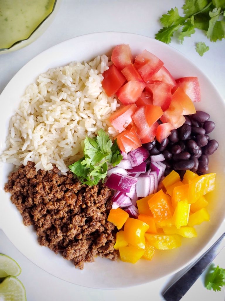 burrito bowl avocado lime gluten free