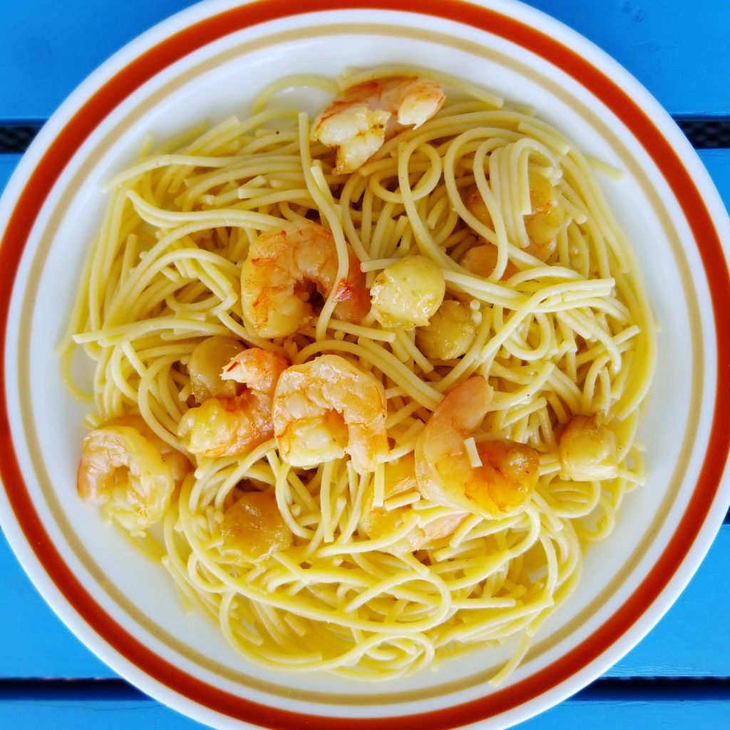 Barilla GF Spaghetti with Local Shrimp & Scallops 