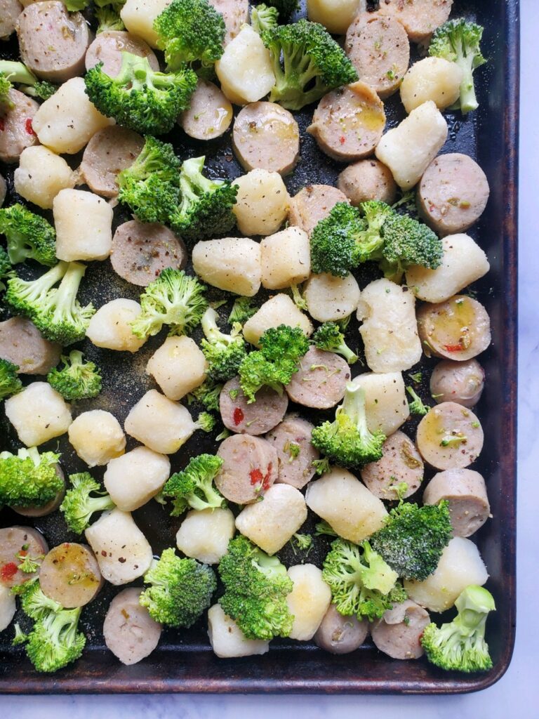 cauliflower gnocchi sheet pan dinner