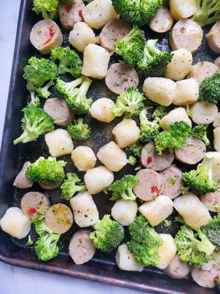 Trader Joe's Cauliflower Gnocchi Sheet Pan Dinner - Thriving Gluten Free