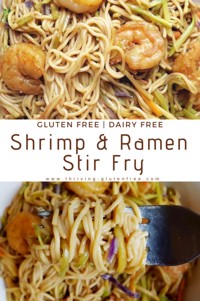 gluten free shrimp and ramen stir fry