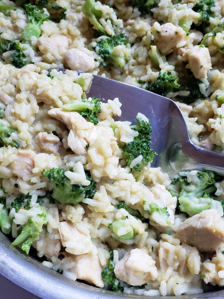 dairy-free cheesy chicken broccoli rice casserole gluten free