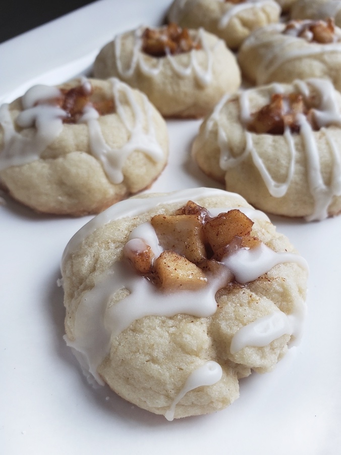 gluten-free cinnamon apple cookies thumbprint