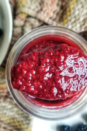 Chia Seed Jam made with fresh berries