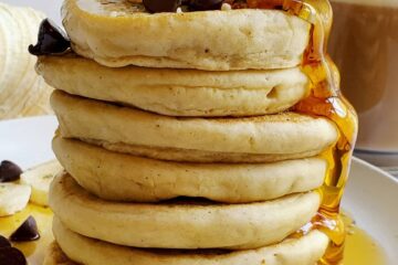 fluffy chunky monkey gluten-free pancakes