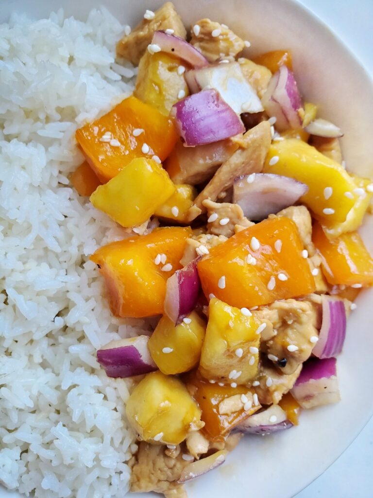 gluten-free pineapple stir fry