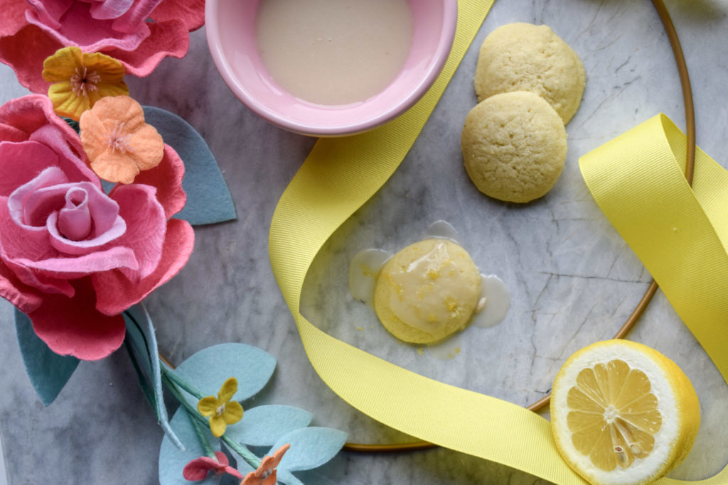 gluten free soft lemon button cookies