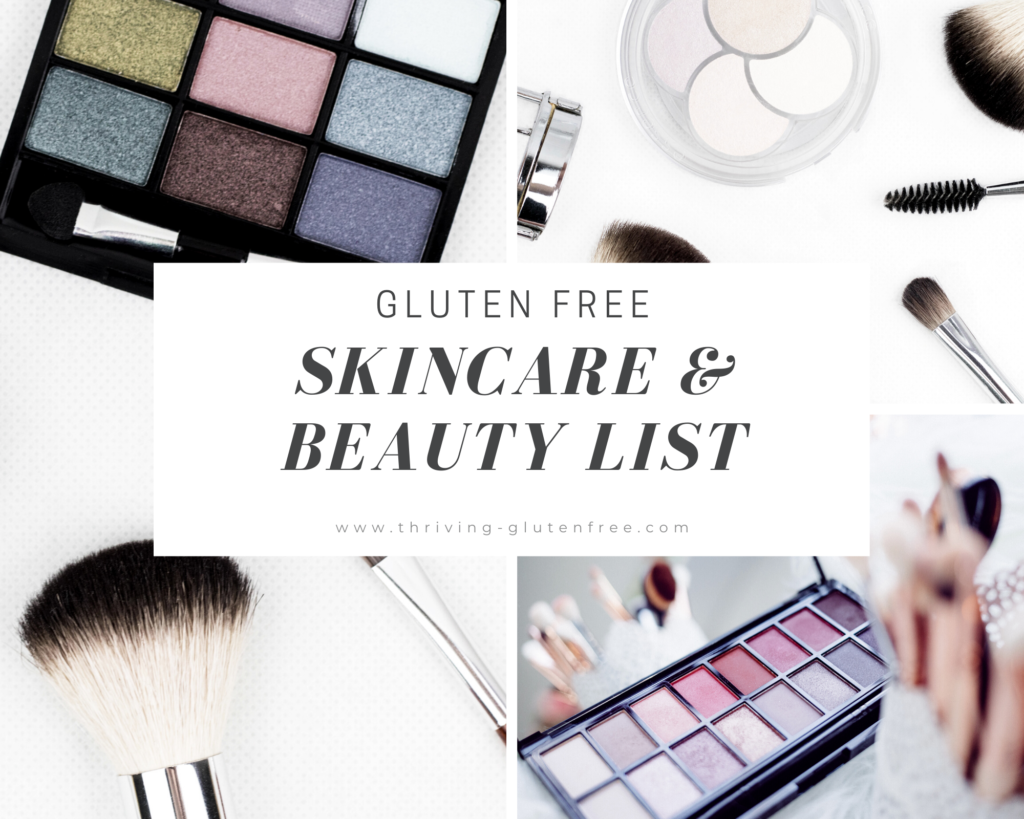 gluten-free skincare and beauty list