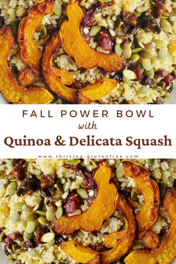 gluten-free quinoa bowl with delicata squash