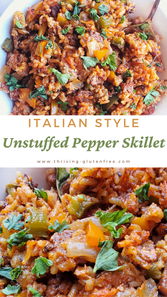 italian sausage unstuffed pepper skillet dinner gluten-free dairy-free