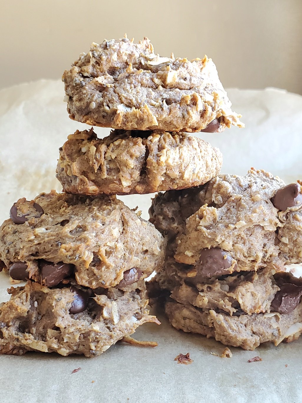 paleo vegan healthy banana breakfast cookies