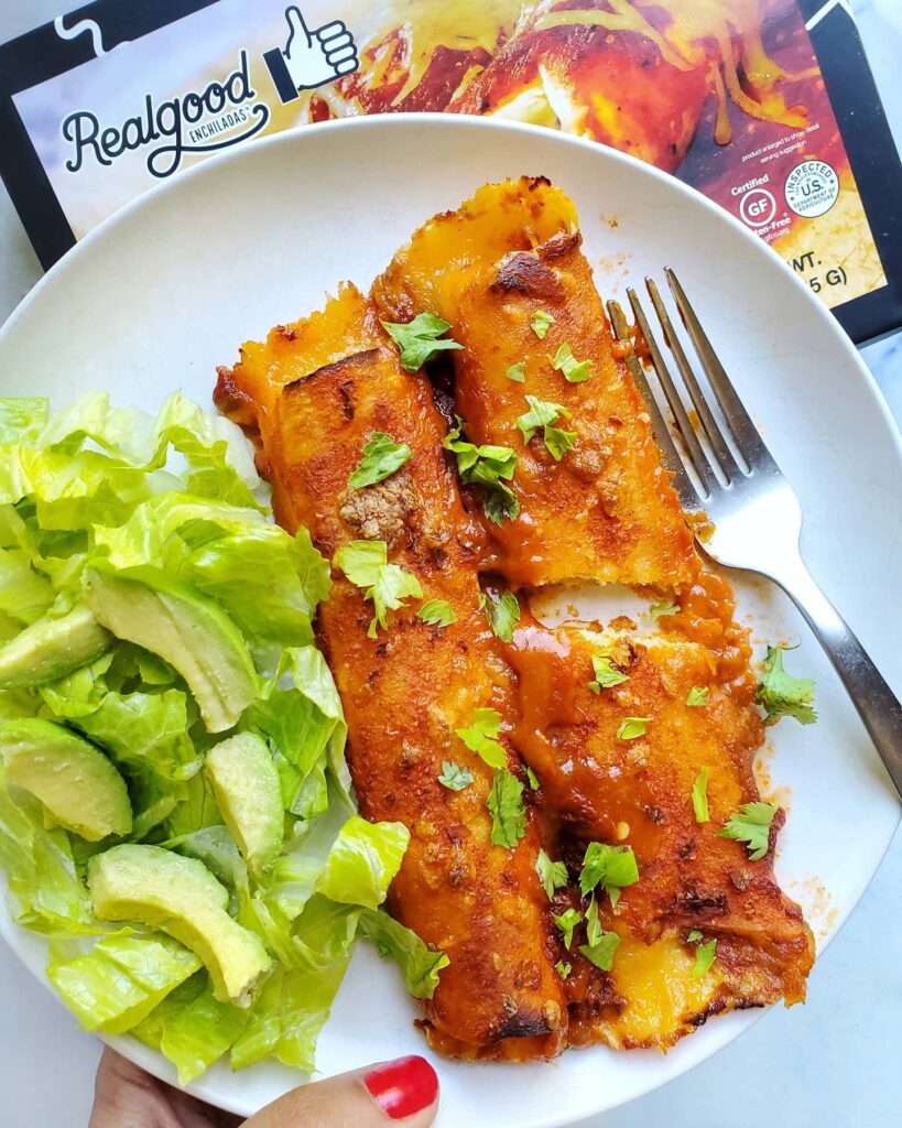 Real Good Gluten Free Frozen Grande Chicken Enchiladas - 9oz