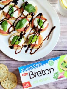 Breton gluten free crackers caprese recipe