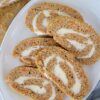 gluten free carrot cake roll with cream cheese frosting