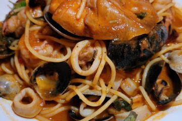 senza gluten nyc spaghetti dinner with seafood