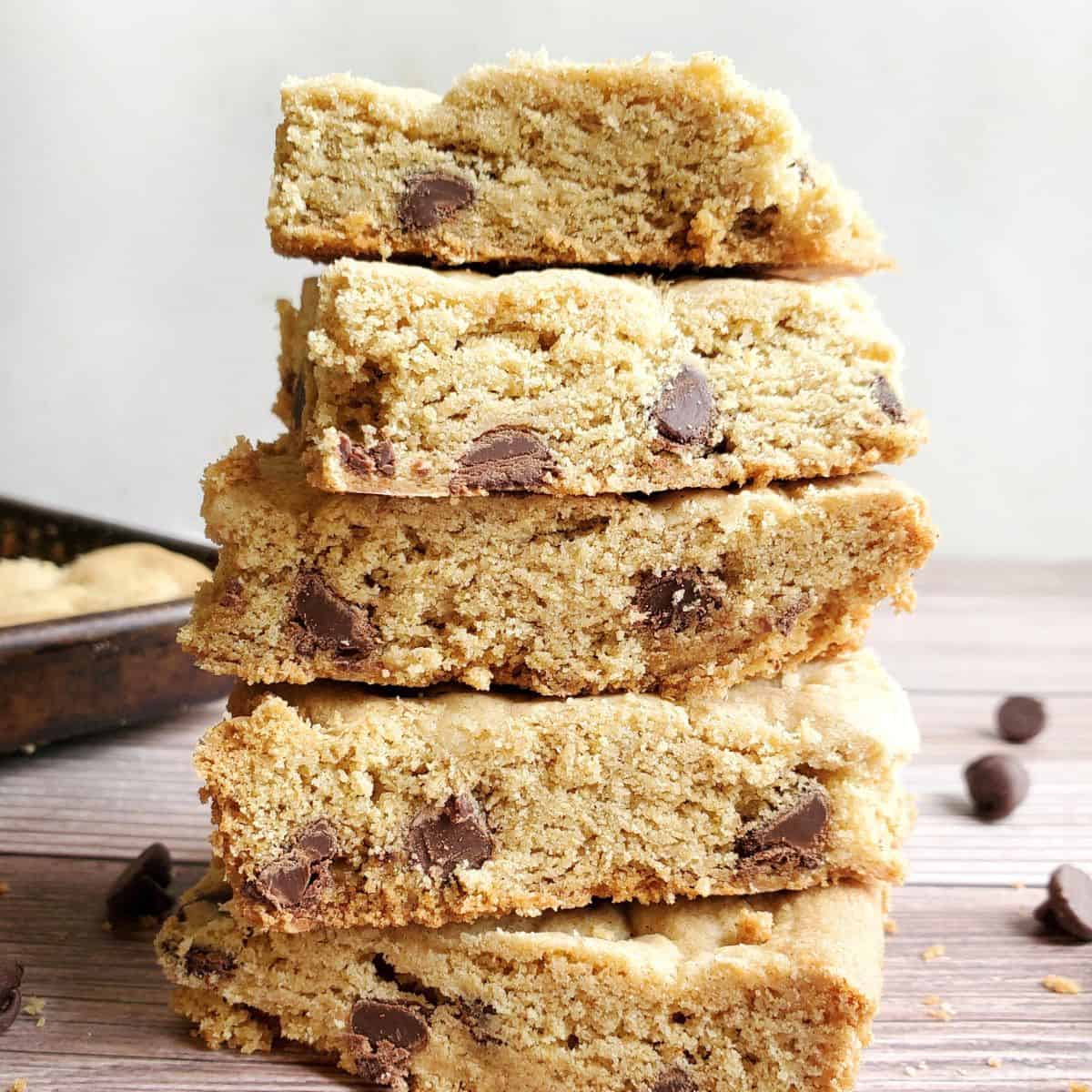 easy gluten free chocolate chip cookie bars recipe