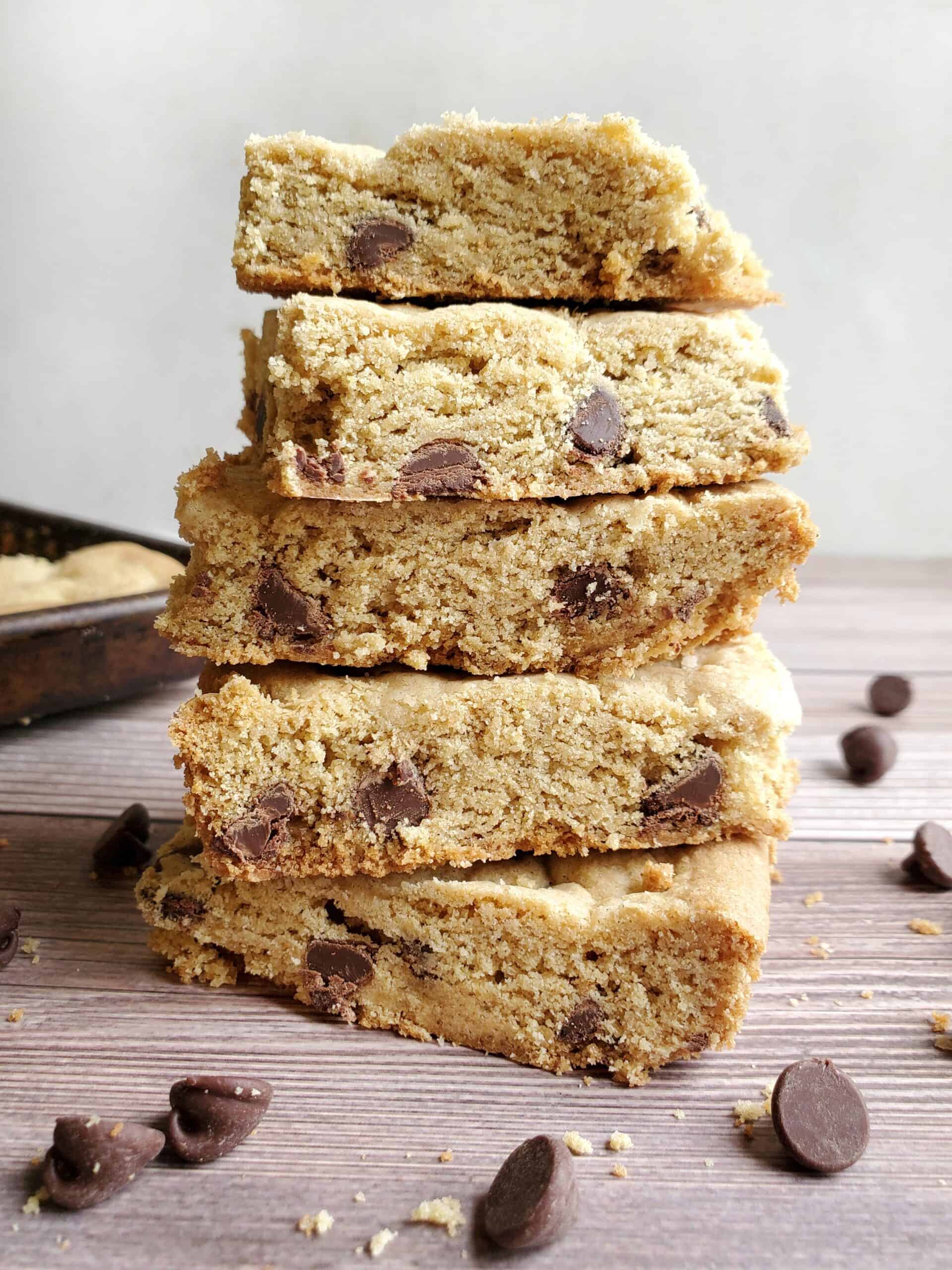 gluten free chocolate chip cookie bars recipe