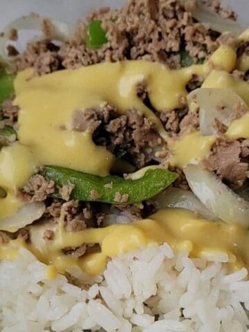 gluten and dairy free Philly cheesteak bowls recipe