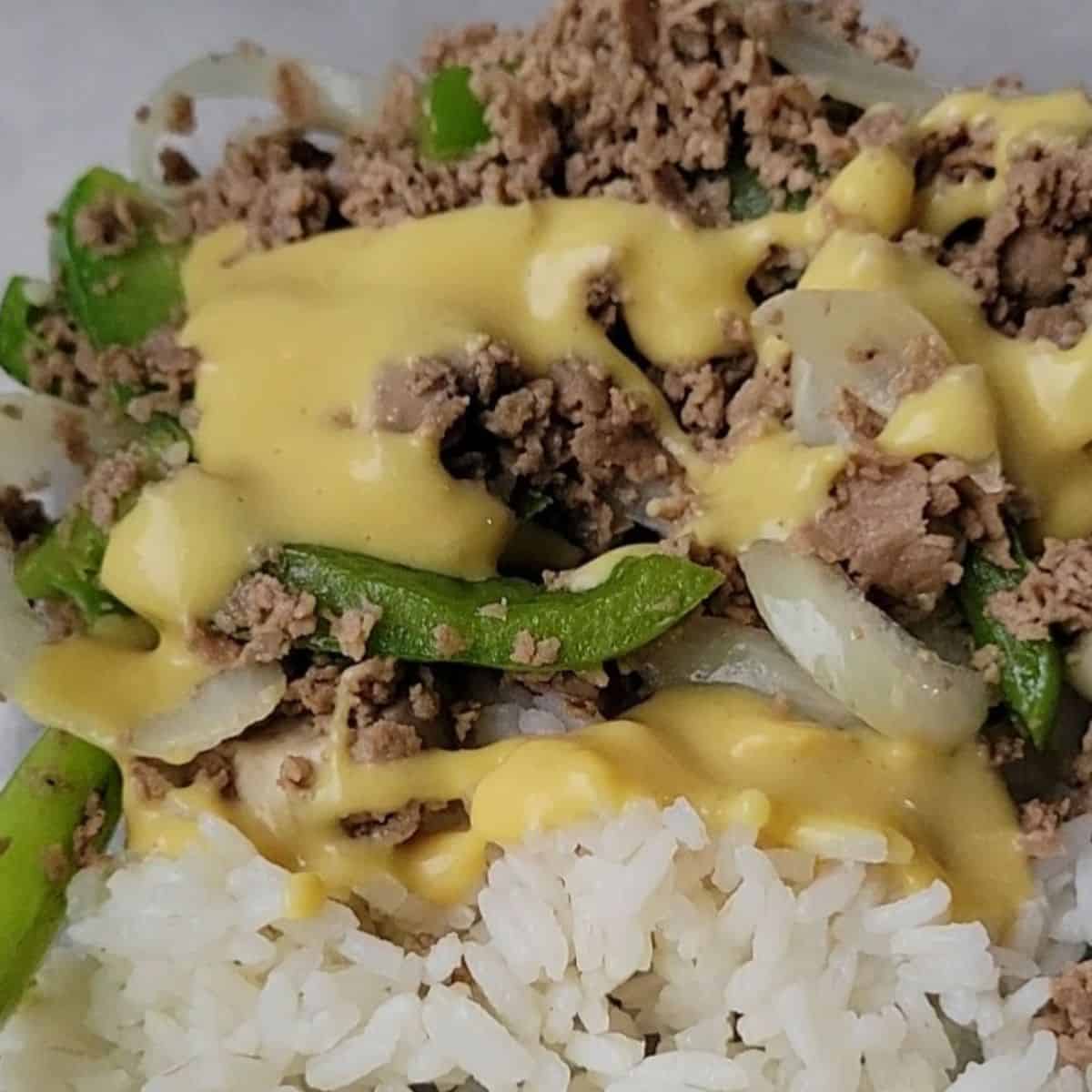 gluten and dairy free Philly cheesteak bowls recipe