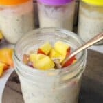gluten free peach overnight oats recipe