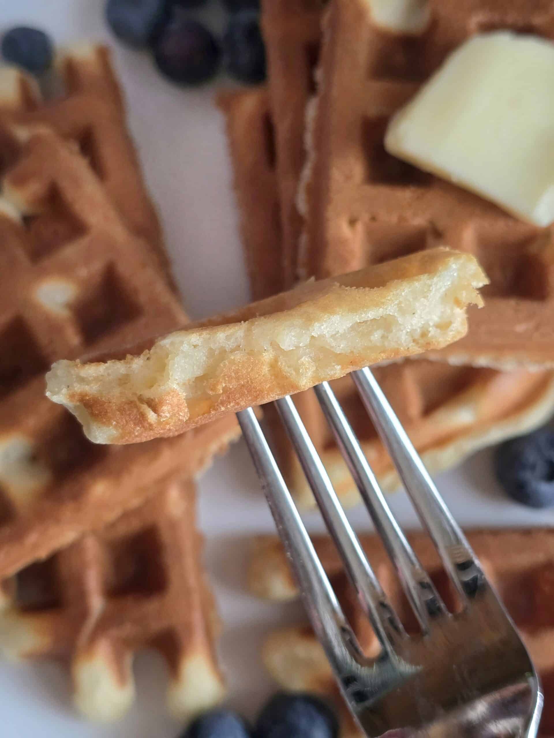 crispy and fluffy homemade gluten free waffles recipe